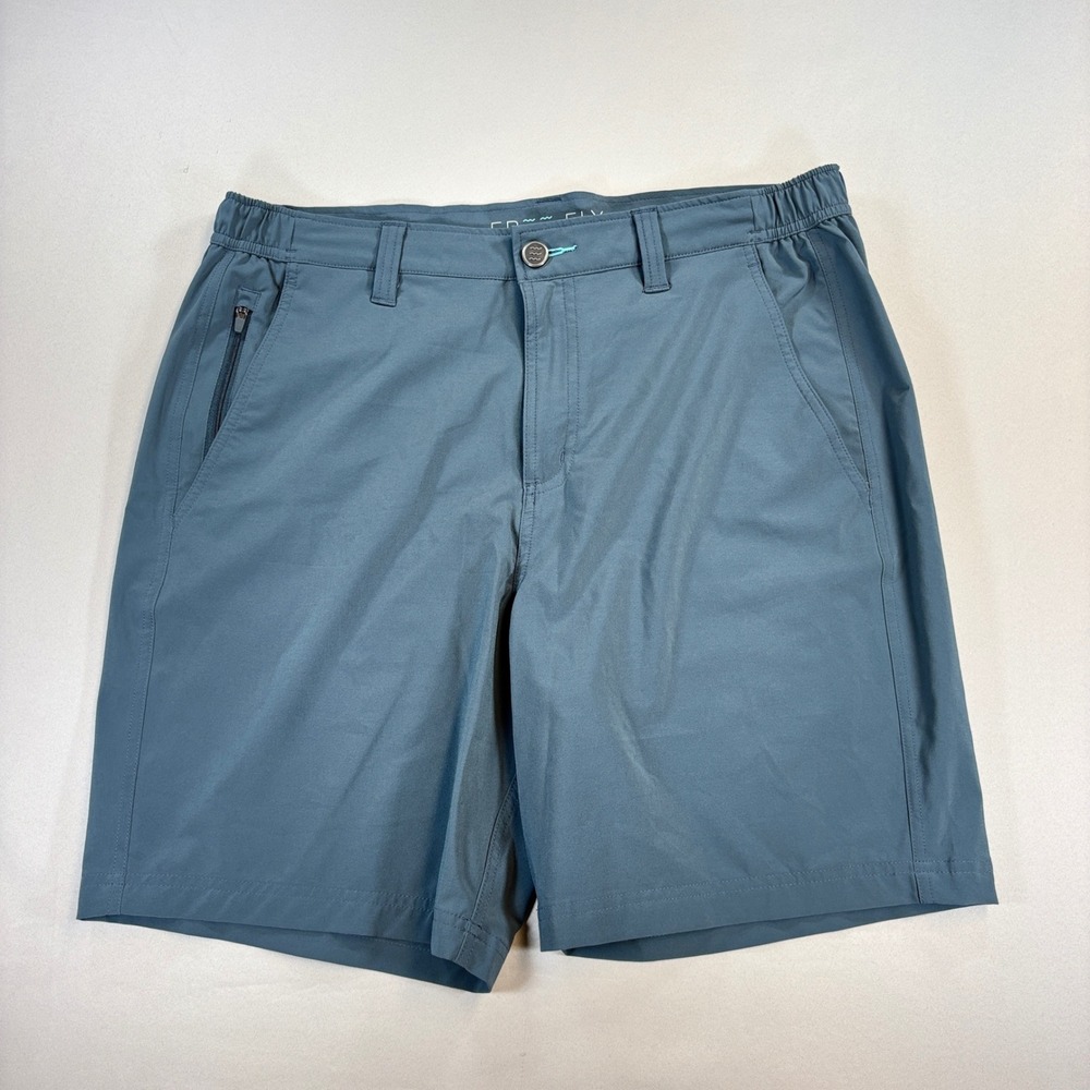 Free Fly Utility Short II Mens Slate Blue Hybrid Performance Fishing Hiking 7.5"